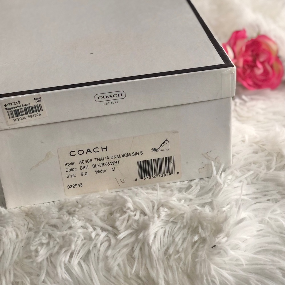 Gently used COACH Thalia DNM/ 4/cm SIG black shoes - Picture 7 of 8